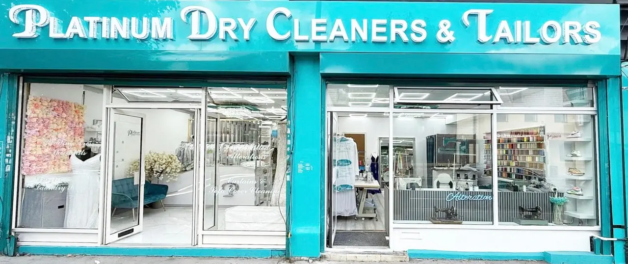 Platinum Dry Cleaners & Tailors shop front at 564 Brighton Road, South Croydon